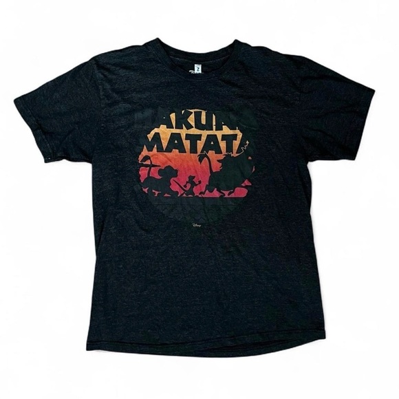 Disney Tops - Disney Hakuna Matata Sunset Circle Gray Women’s Large Soft Short Sleeve Shirt